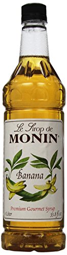 Monin Flavored Syrup, Banana, 33.8-Ounce Plastic Bottles (Pack of 4)