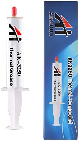 Aikenuo 5G Thermal Grease, 5.0W/mk Cooling Conductivity High Performance Compound Heatsink Paste Filled Contact Surfaces Gap Reduce Cooler Work Temperature For GPU/CPU/VGA/IC/LED And More -Grey