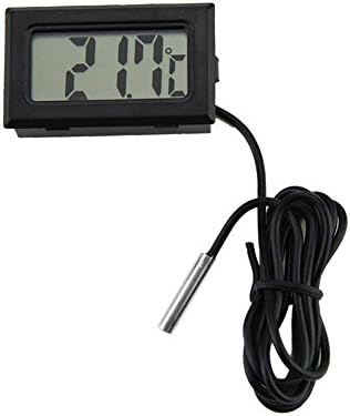 erthome Aquarium Water Tank Temperature Display Mini Embedded Digital Thermometer With Probe Digital Thermometer