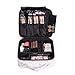 Joyful Professional Travel Makeup Case,Marble Makeup Cosmetic Train Case Organizer Bag with Dividers Brush Holder ¡­