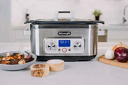 De'Longhi Livenza 7-in-1 Multi-Cooker Programmable SlowCooker, Bake, Brown, Saute, Rice, Steamer & Warmer, Easy to Use and Clean, Nonstick Dishwasher Safe Pot, (6-Quart), CKM1641D - Thumbnail 4