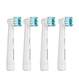 SoniShare Premium Replacement Brush Heads for Oral B Precision Clean Toothbrushes, 4 Pack (4 Pack)