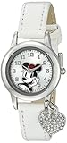 Disney Women's MN1009 Minnie Mouse White Lizard Strap with Charm Watch
