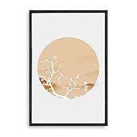 Framed Canvas Wall Art Circular Pattern Canvas Prints Home Artwork Decoration for Living Room,Bedroom - 16x24 inches