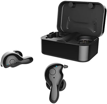 HWJF Wireless Mini Headset, Bluetooth 5.0 Headset, True Wireless Bluetooth Earphones Charging Box 20H Playback Time 3D Stereo Wireless Headset Iphone Samsung Android, Built-In Microphone