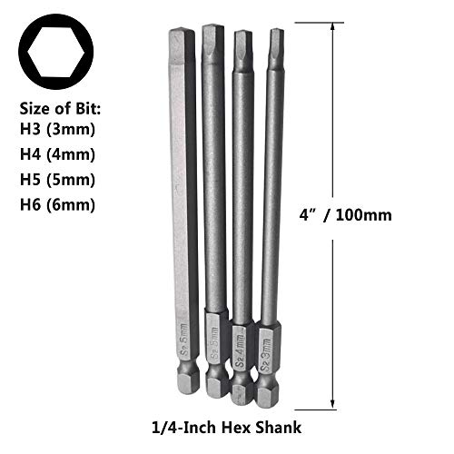 image for Yakamoz 16Pcs 4-in-1 Multi Long Magnetic Screwdriver Bit Set with 1/4