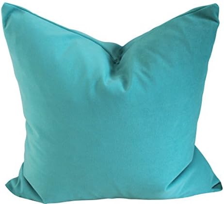Handmade Turkish Decorative Accent Throw Pillow Cover Case, Sky Blue Turquiose, 20 x 12 Inch