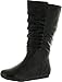 TOP Moda Bank-78 Womens Mid Calf Round Toe Stiching Flat Boots