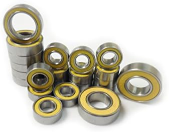 Axial SCX10 High Speed Precision Bearing Kit w/ Rubber Seals (Yellow) (22)