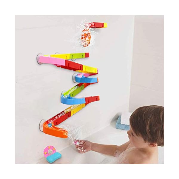 Nuheby-Bath-Toys-Bath-Track-Game-Shower-Toys-Bath-Watermill-Toy-Bath-Time-Multicoloured-Diy-Sucking-Orbit-with-Suction-Cups-Kids-Boys-Girls-Toys-3-4-5-Years-Old Nuheby Bath Toys Bath Track Game Shower Toys Bath Watermill Toy Bath Time Multicoloured Diy Sucking Orbit with Suction…