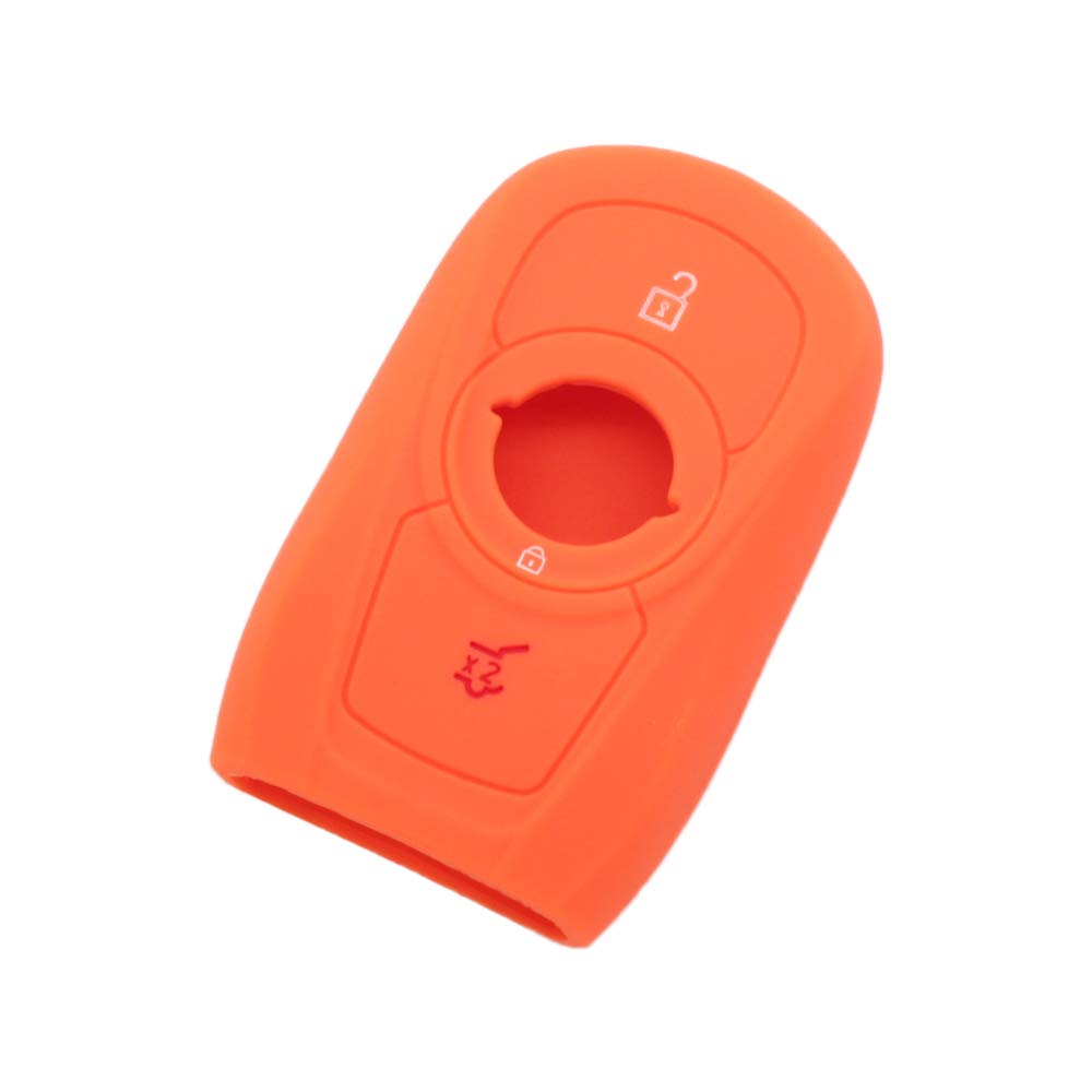 BROVACS Silicone Cover Protector Case Holder Skin Jacket Compatible with OPEL Astra K VAUXHALL Insignia 3 Button Smart Remote Key Fob CV9623 Orange