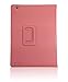 Bear Motion (TM) Genuine Leather Case for iPad 2 / iPad 3 (the New iPad) with 3-in-1 built-in Stand - Support Smart Cover Function (Pink)