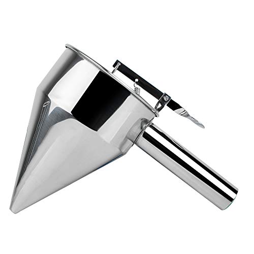Denshine Donut Cupcake Waffle Batter Dispenser Funnel, Confectionery Funnel, Pancake Batter Dispenser Maker Helper With Rack Home Kitchen DIY Baking Decorating Tool Funnel 1000ml Stainless Steel - Thumbnail 2