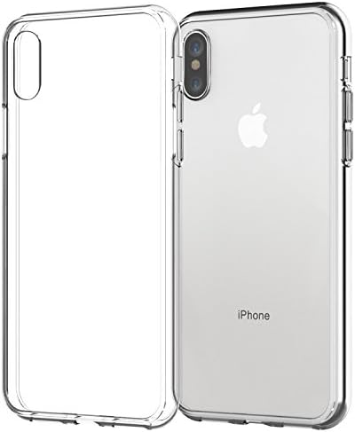 iPhone X Case - iHarbort Soft Flexible Silicone Gel Rubber Case Cover with Matte Surface Shockproof For iPhone X (Transparent)