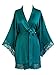 KIM + ONO Women's Kimono Robe Short - Lace Trim