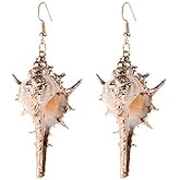 T-ztoss Shell Conch Earrings for Women Ocean Seashell Dangle Earrings Sea Snail Stud Earrings Summer Beach Jewelry