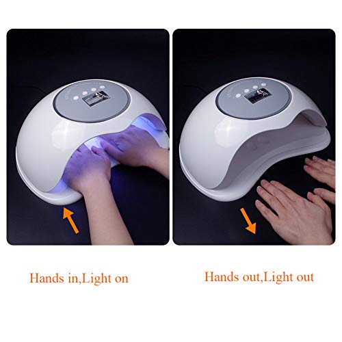 Nail Dryer 72W UV LED Nail Lamp [Big Size] [Quick-drying]with 4 Timers Professional Nail Art Tools Accessories