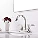 VESLA HOME Modern Stainless Steel Two Handle Bathroom Faucet, Brushed Nickel Bathroom Vanity Sink Faucet without Drain