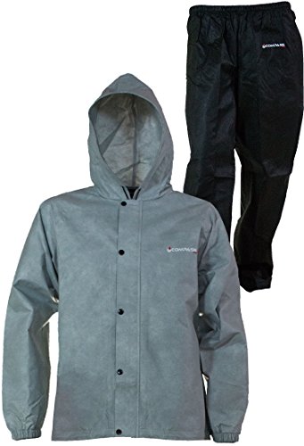 COMPASS ST13110-1210-MD Sporttek T50 Rain Suit, Black/Grey, Medium
