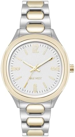 Nine West Women\'s Silver Gold Analog Quartz Textured Dial Classic Bracelet Watch NINE WEST Womens Quartz Watch Silver Gold Two Tone Bracelet  main image 4