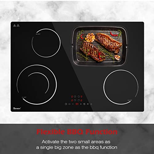 Electric Cooktop 30 Inch Dropin Ceramic Cooktop Stove Burner GIONIEN 4