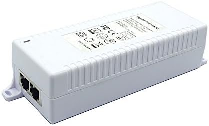iCreatin 48V0.8A Gigabit POE+ Injector Adaptor,1000Mbps IEEE 802.3af/at Compliant, Up to 100 Meters (328 Feet) -White