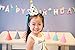 Fun and Colorful Gold Foiled Happy Birthday Banner Flags and Kids Party Hats and Crowns Set – Small-sized Party Decoration Supplies
