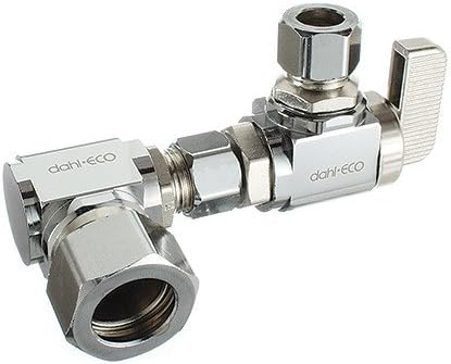 5/8inch Od Compression X 3/8inch Od Compression Angle Skirted Toilet Kit, Lead Free (Chrome)