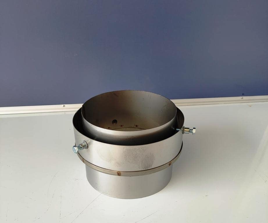 StoveMaestro 5"- 6" Flue Pipe to Flexible Flue Liner Increasing Adaptor with Fixing Bolts