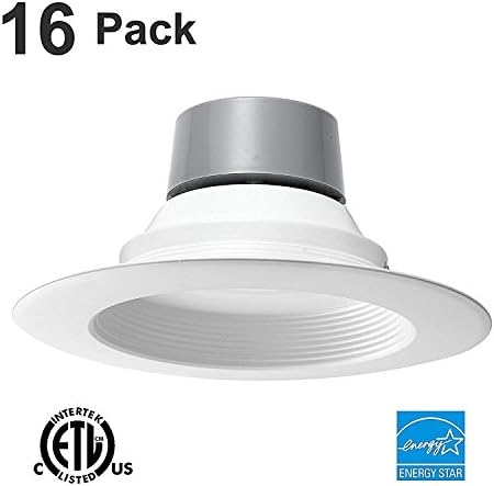 16 Pack 12W (65W Equivalent) 5/6" LED Recessed Downlight Retrofit Can Light ENERGY STAR 4000K 780 Lumen CRI90