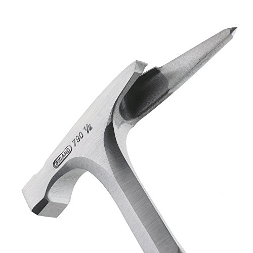 PICARD Ganzstahl-Latthammer Nr. 790 1/2 leichte Ausführung | Glatte Bahn | Ledergriff | Magnetischer Nagelhalter | Red Dot Design Award Winner | Gesamtgewicht 800g, Länge 312 mm | Made in Germany – Bild 4