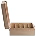 Bekith 25 Slots Wooden Essential Oil Storage Box - Fits 30, 25, 5,10,15ml and 10ml Roller Bottles - Free Labels & Foam Pad
