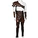 Partyever Kratos Cosplay Costume Armor Costume Battle Outfit Halloween Mens Party Cosplay Suits (XXX-Large) Brown