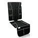 Glangels Seat Protector for Baby Child Car Seat-Enhanced Padded Booster Seat Pad for Vehicles- Extra Large Storage Pocket (Black)