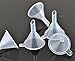 Easytle 6 Mini Clear Plastic Funnels (PP) for Fragrance Essential Oils Blend & Sand Art & Lab Bottle & Perfume Craft Spice - 32mm/6.4mm