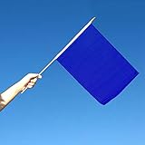 Solid Blue 12x18in Stick Flag