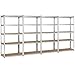 Topeakmart 5-Tier Shelving Storage Unit Commercial Industrial Garage Metal Storage Shelves Rack Display Stand 35.4in W x 71in H x 15.7in L, Pack of 4