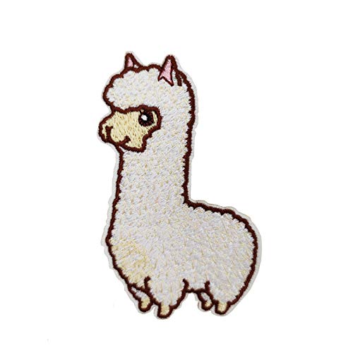 Cute Alpaca Embroidered Iron on Patch Farm Animals Applique