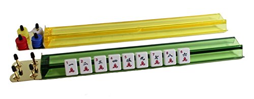 KT Mahjong 4 Pushers and Complete American Mahjong Set with Burgundy Bag, 166 Tiles