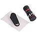 Universal 10X Optical Zoom Telephoto Clip On Lens High Definition Mobile Telescope Camera Lens for iPhone 7, LG, HTC, Sony and More (Black)