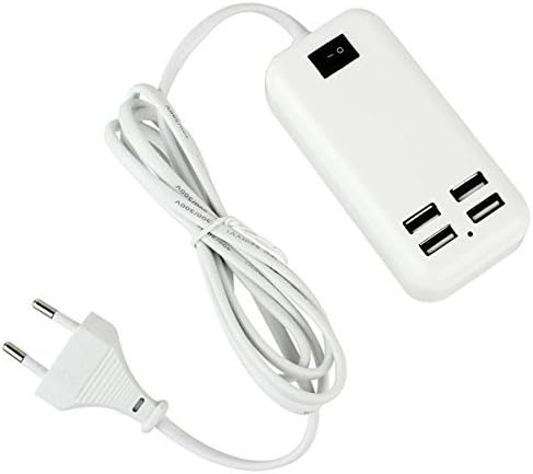 HARLLYCTION 4 Port USB Charging Hub | 15W, 100V - 240V Wall Charger Adapter for Mobile Phones (4 Port USB HUB)