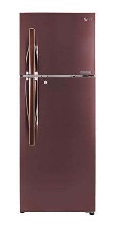 LG 335 L 3 Star Inverter Linear Frost-Free Double-Door Refrigerator (GL-T372JASN, Amber Steel, Convertible)