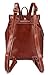 Kenox Small Pu Crazy Horse Leather Girls School Backpacks Ladies Shoulder Bags (Brown-2)