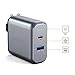 Satechi 30W Dual-Port Wall Charger Adapter with USB-C PD & USB 3.0 Port - Compatible with 2019 iPad, 2018 iPad Pro, 2018 MacBook Air, iPhone 11 Pro Max/11 Pro/11 (USA)