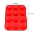 Silicone Muffin Pan, Silicone Muffin Tin for Cupcake Baking Cups Non Stick, 12 Cups Silicone Molds(Red)