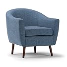 Simpli Home Roundstone Tub Chair, Denim Blue