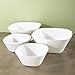 Avant Plastic Snack and Serving Bowls | set of 6 White