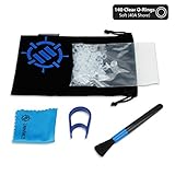 ENHANCE Mechanical Keyboard O Ring Ultra-Quiet Switch Sound Dampeners Kit Soft 40A Clear (140pcs), Key Cap Remover, Cleaning Brush, Cloth And Accessory Bag - Mod Kit For Cherry MX, TTC, Kaihua