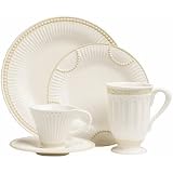 Lenox Butler's Pantry Fruit Bowl - Fluted Earthenware Serving Bowl, Dishwasher Safe