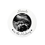 Pearhead Sonogram Photo Frame 'Miracle in The Making' Magnetic Picture Frame, Creative Gift for Expecting Parent
